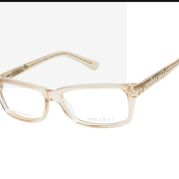 Jimmy Choo NWOT frame w/case and cleaning cloth 59 HAM Salmon color spring hinge - Picture 3 of 10